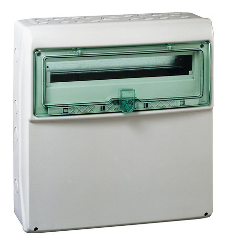 Распределительный шкаф Schneider Electric KAEDRA, 18 мод., IP65, навесной, пластик, зеленая дверь