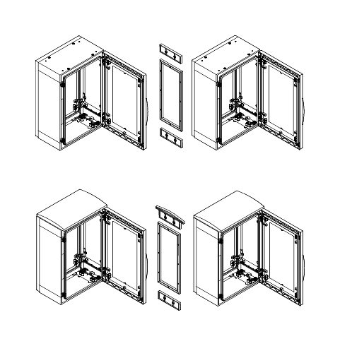 КОМПЛЕКТ ДЛЯ СОЕДИНЕННИЯ ШКАФОВ PLA10x4