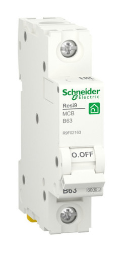 Автоматический выключатель Schneider Electric Resi9 1P 63А (B) 6кА, R9F02163