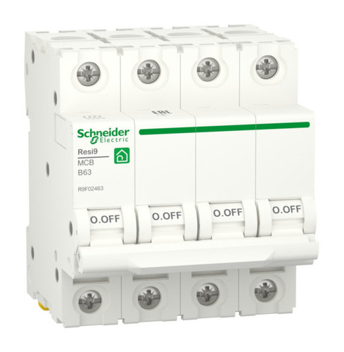 Автоматический выключатель Schneider Electric Resi9 4P 63А (B) 6кА, R9F02463