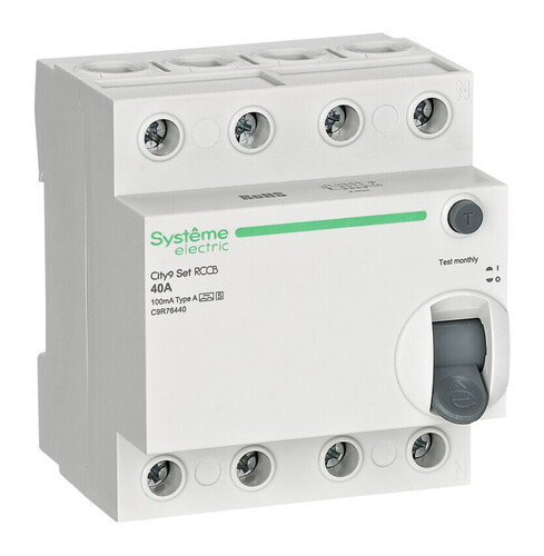 Systeme Electric City9 Set ВДТ 40А 4P 100мА A-S 400В
