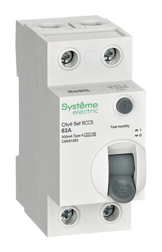 Systeme Electric City9 Set ВДТ 63А 2P 300мА A-S 230В