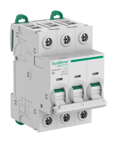 Автоматический выключатель Systeme9, 3полюса, 8А, D, 6кA