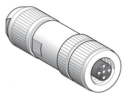 КОННЕКТОР ЭКРАНИРОВАННЫЙ ПРЯМОЙ, М12, 5 PIN, РОЗЕТКА,