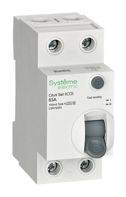 Systeme Electric City9 Set ВДТ 63А 2P 100мА A-S 230В
