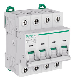 Автоматический выключатель Systeme9, 4полюса, 3А, C, 6кA